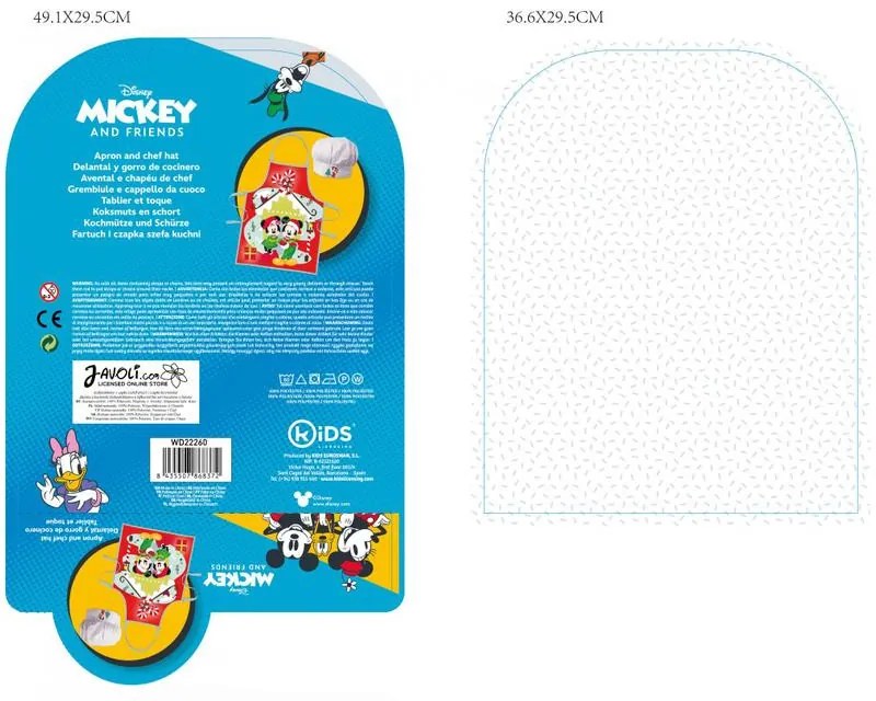 Disney Minnie and Mickey Set de șorț de Crăciun pentru copii, 2 bucăți