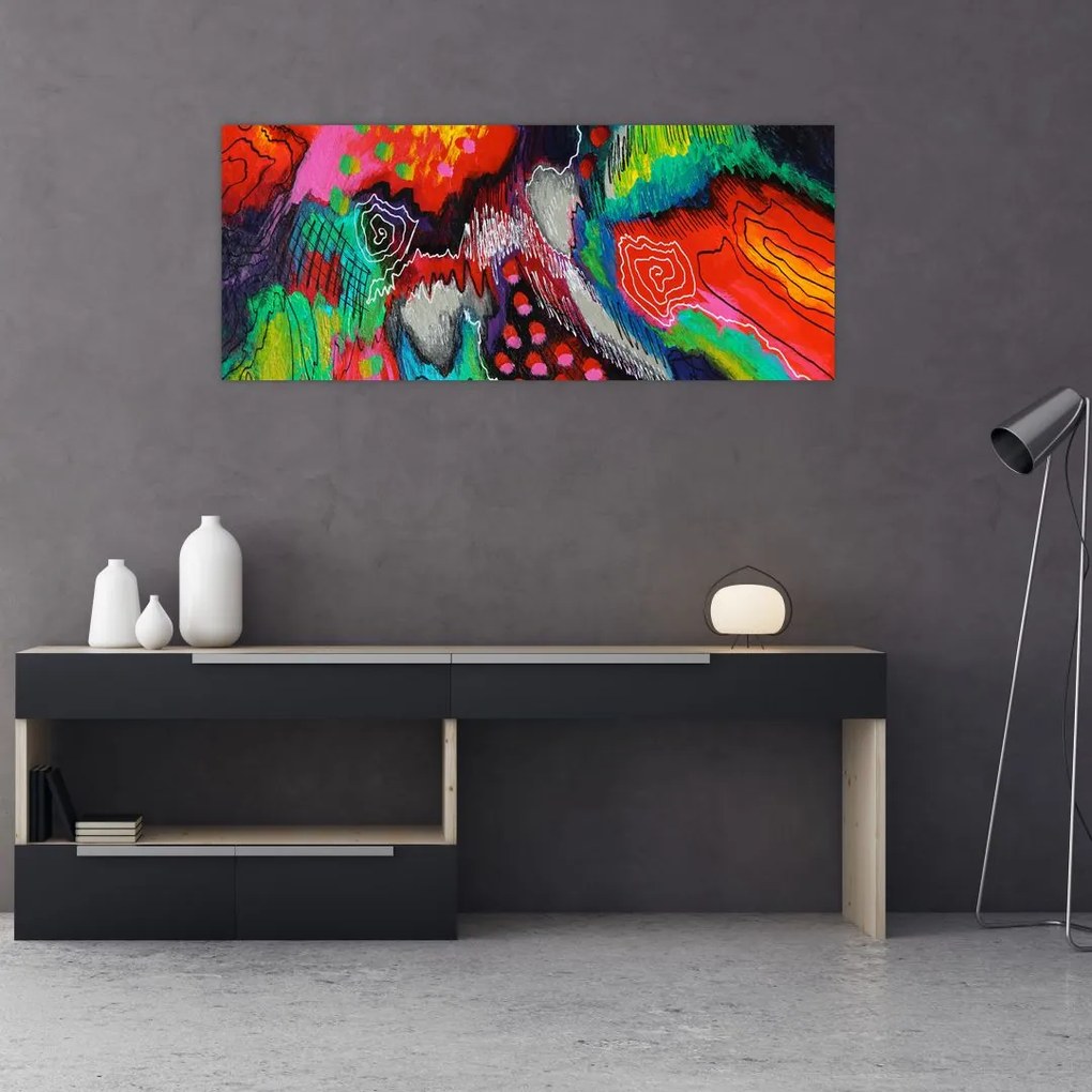 Tablou abstract - culori (120x50 cm)
