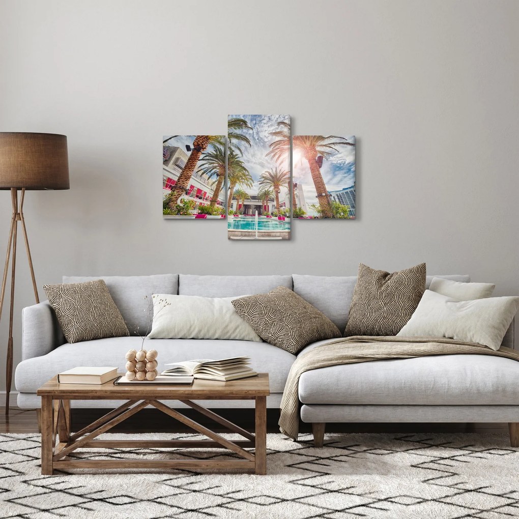 Tablou - palmier cu bazin (90x60 cm)