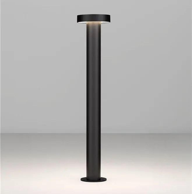 Stalp exterior IP65 LED 2700K GONG negru H-60cm