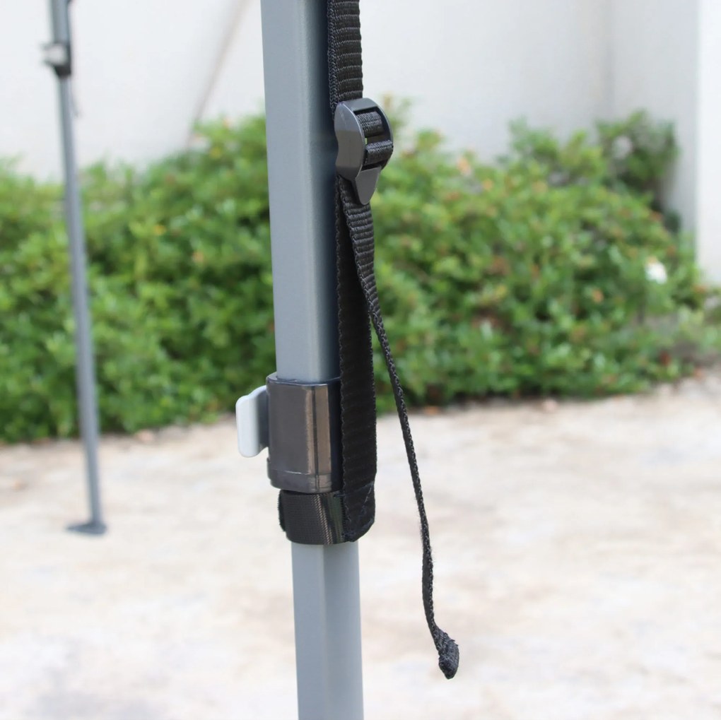 Outsunny Tonelă de grădină 2,5 x 2,5 m barnum pliabil Pop-up înălțime reglabilă pe 4 nivele material Oxford anti UV50+ cadru din oțel sac de transport inclus alb | Aosom Romania