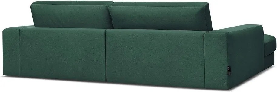 Colțar verde cu tapițerie din catifea (cu colț pe partea stângă/cu șezlong) Sierra – Bobochic Paris