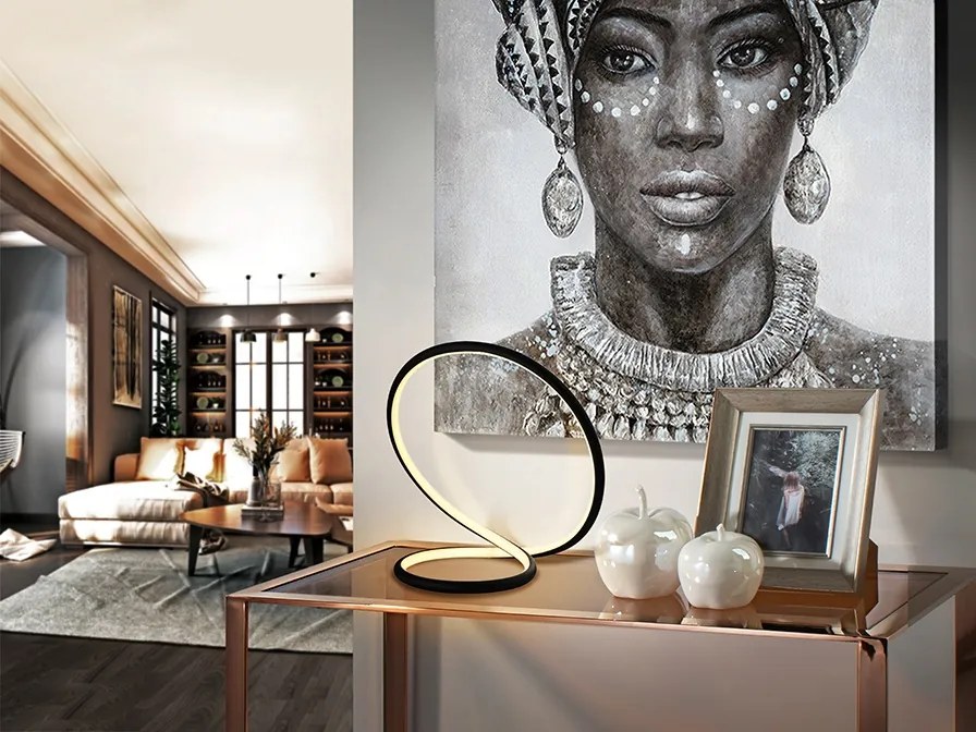 Lampa de masa LED design ultra-modern INFINITO negru