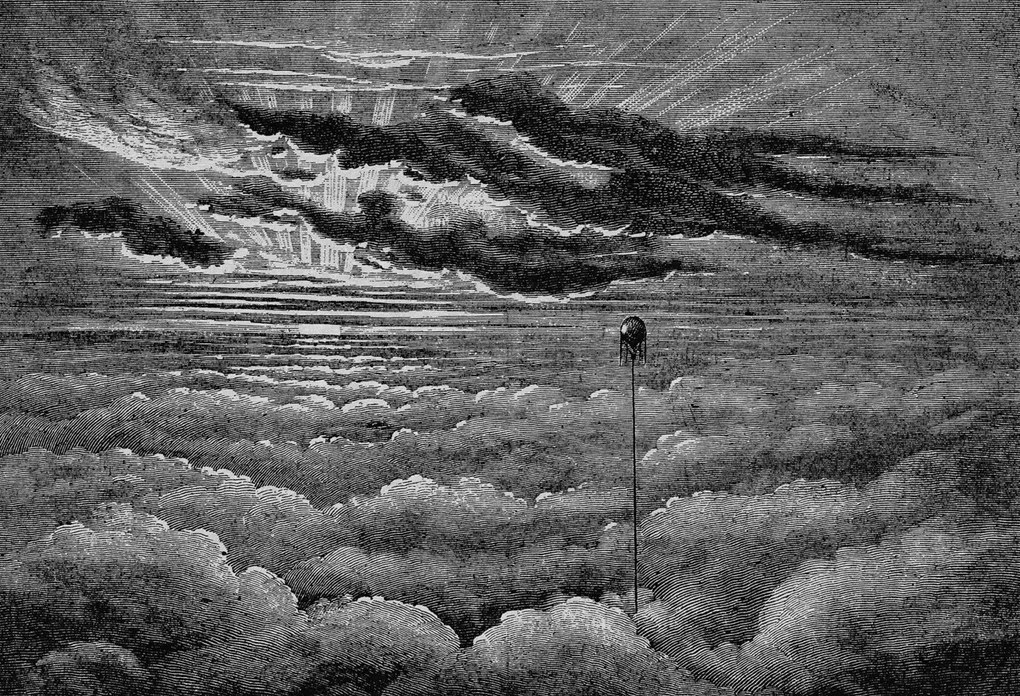 Tapet Balloon in the Sky, Graphite, Rebel Walls