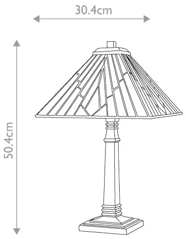 Elstead TF-ALDERLEY-TL-L - Lampă de masă Tiffany ALDERLEY, soclu 1x E27, 60W, 230V