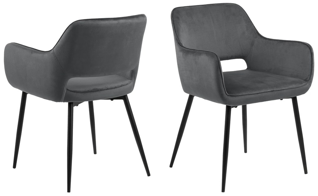 MAZZONI EXPORT LORA Gri (material textil Dublin 40) - SCAUN MODERN CU COTIERE