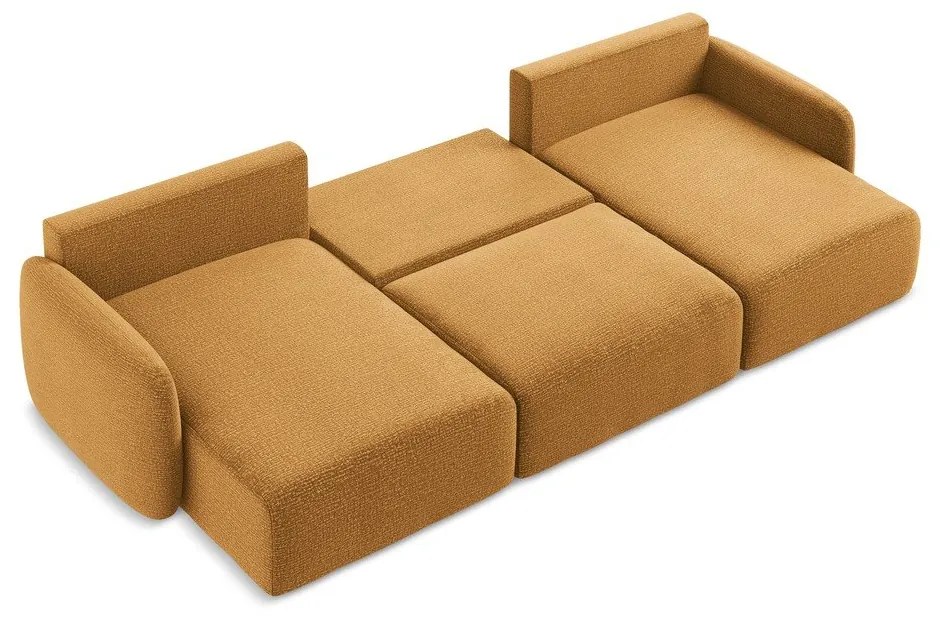 Colțar portocaliu extensibil/cu spațiu de depozitare Kalena – Makamii