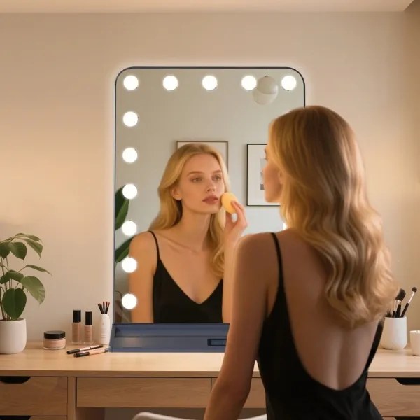 Immax 09101L - Oglindă de machiaj HOLLYWOOD cu LED, dimmabilă, 18W/230V, 3000/4200/6000K