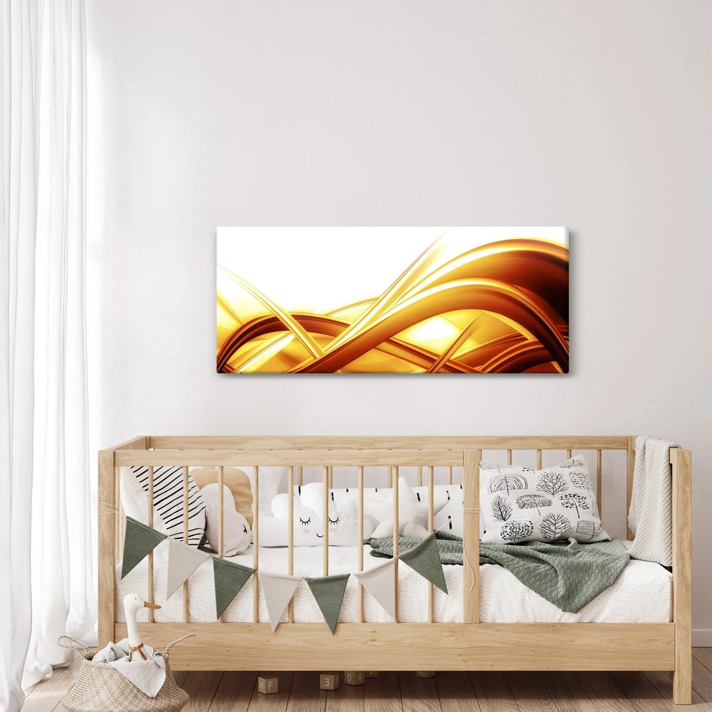 Tablou - Abstrac galben (120x50 cm)