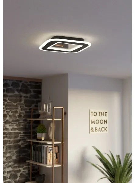 Plafonieră LED dimabilă Eglo 901241 MACCHIONI LED/20W/230V negru + telecomandă