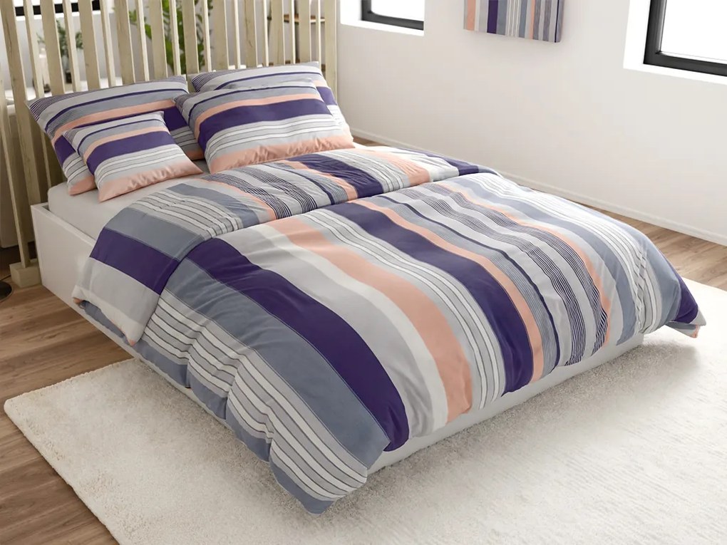 Lenjerie de pat din bumbac gri, NABON