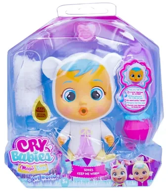Papusa bebelus Mini Cry Babies Icy World Keep me warm Kristal