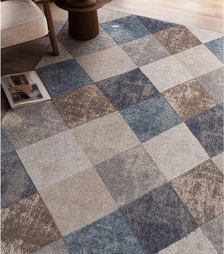 Covor albastru/bej 160x235 cm Terrain – Hanse Home