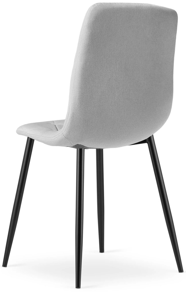 Scaun de dining LIBRA gri deschis cu picioare negre