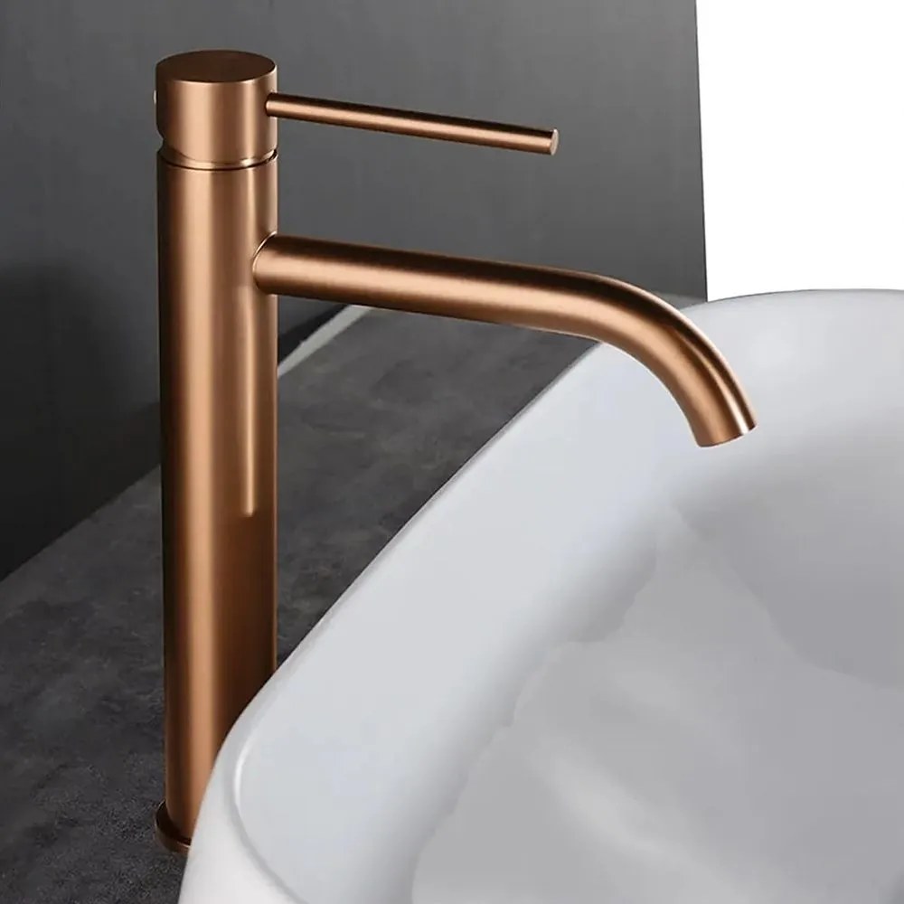 Robinet pentru lavoar Rea Lungo Brush Copper high
