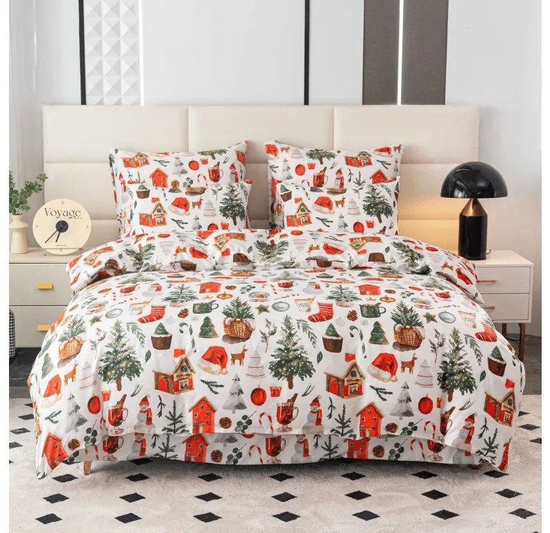 Lenjerie de pat din microfibra FESTIVE MAGIC albă Dimensiune lenjerie de pat: 2 buc 70 x 90 cm | 200 x 220 cm