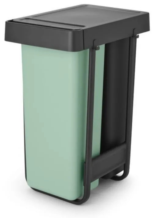 Brabantia Coș de colectare selectivă Sort&Go 1008863, 2x30 l, Montaj intern cu cadru telescopic, Gri/verde