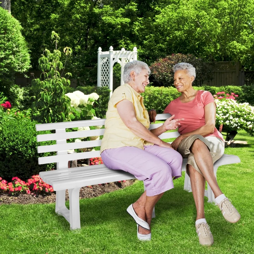 Bancă de grădină ORCHIDEA, 145x49x74cm, alb I.P.A.E-Progarden