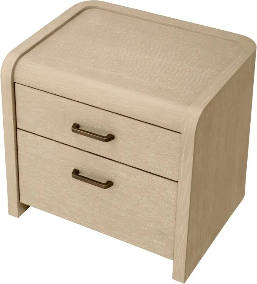 Noptiera design LUX, Furnir de stejar albit, Joane