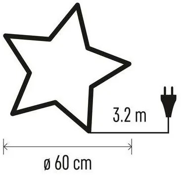 Decorațiune de Crăciun 1xE14/25W/230V d. 60 cm aurie