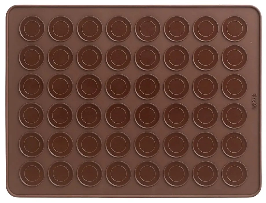 Tavă din silicon pentru copt macarons Lékué, maro