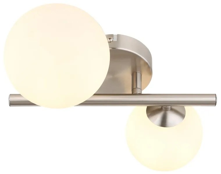 Plafoniera 2L design modern Riha nichel