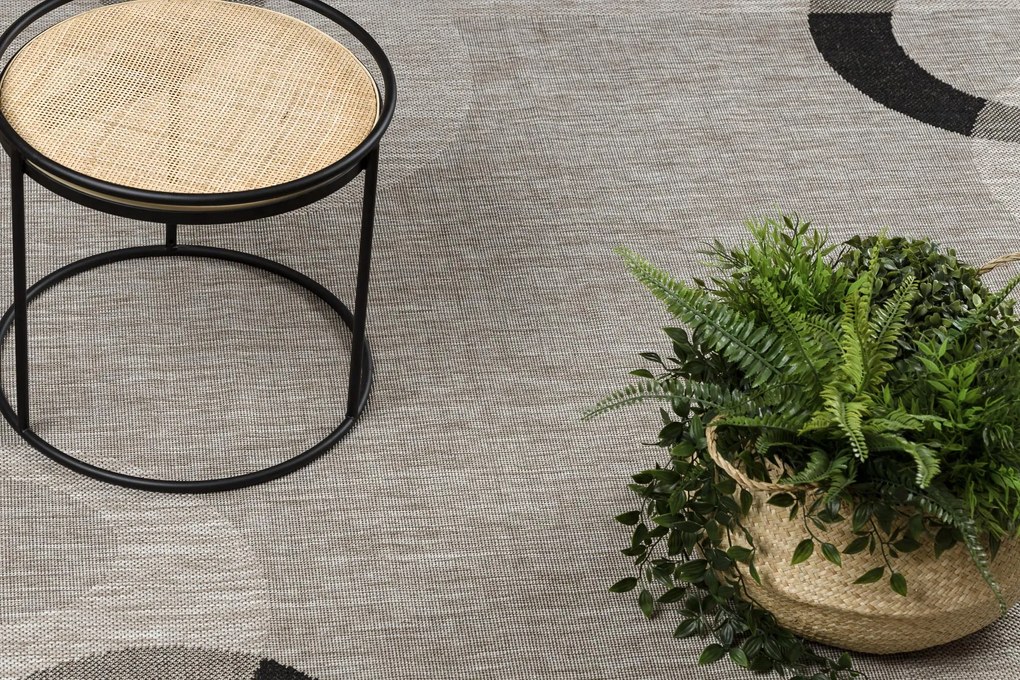 Covor sisal Floorlux 20078 argintiu si negru
