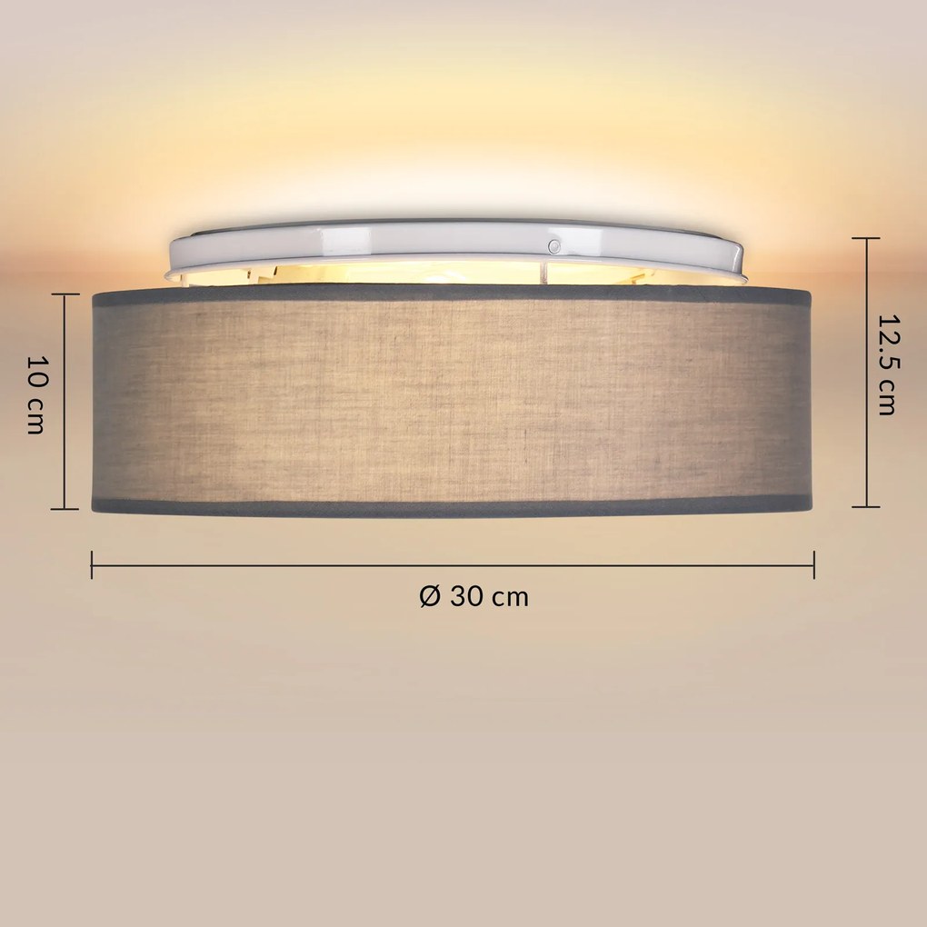 Deuba Plafoniera Ø30cm - gri