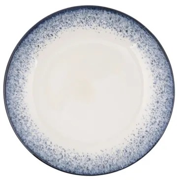 Set de veselă 24 buc alb/albastru/porțelan