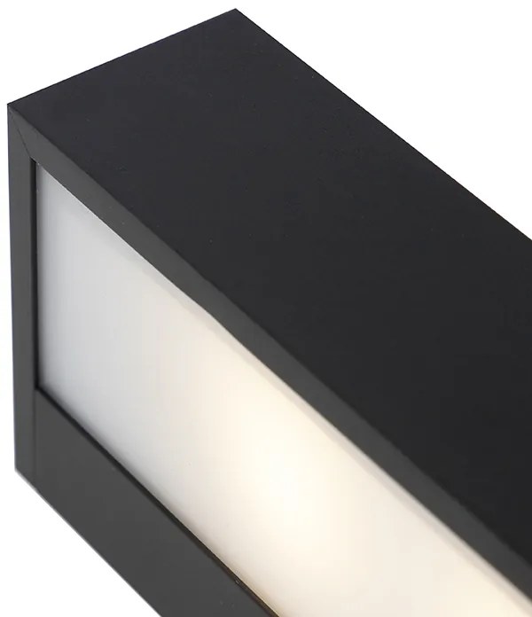 Lampa de perete de design dreptunghiulara neagra 35 cm - Houx