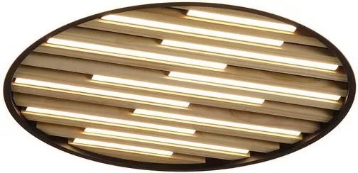 Plafoniera LED metal negru cu lemn Equalise