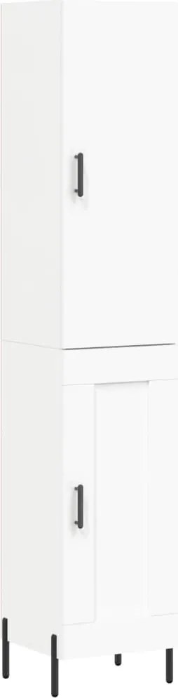 vidaXL Dulap înalt, alb, 34,5x34x180 cm, lemn prelucrat