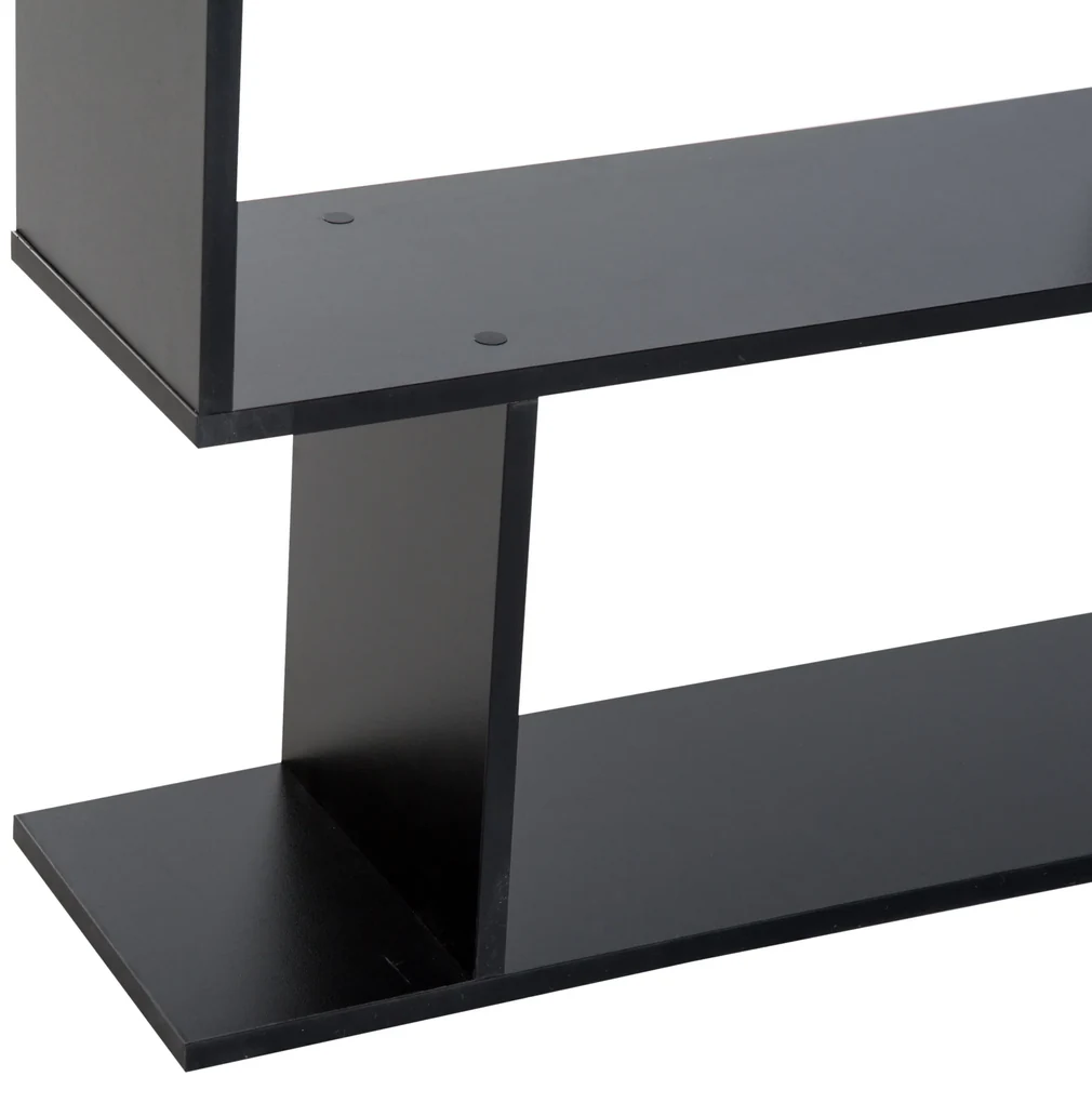 HOMCOM Bibliotecă din Lemn, Design Modern cu 6 Rafturi, 80x23x192 cm, Negru | Aosom Romania