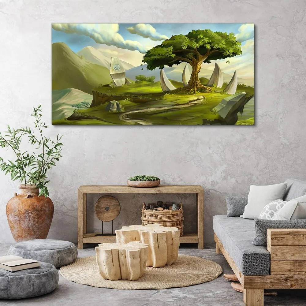 Tablou canvas pietre de copac fantezie