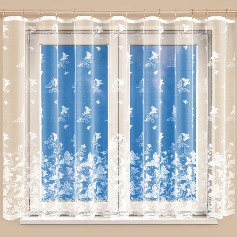 Perdea finisată din jacard AMALIE - set pentru balcon