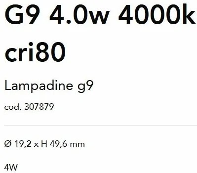 Bec LED, G9 4W 4000k cri80