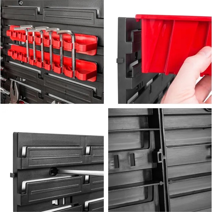 Panou pentru unelte 156x78cm 40 cutii și suporturi