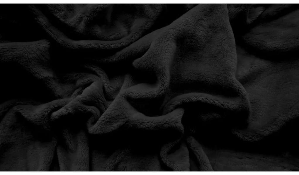 2x lenjerie de pat ZAKKI microplus rosu + cearsaf din microplus SOFT 180x200 cm negru