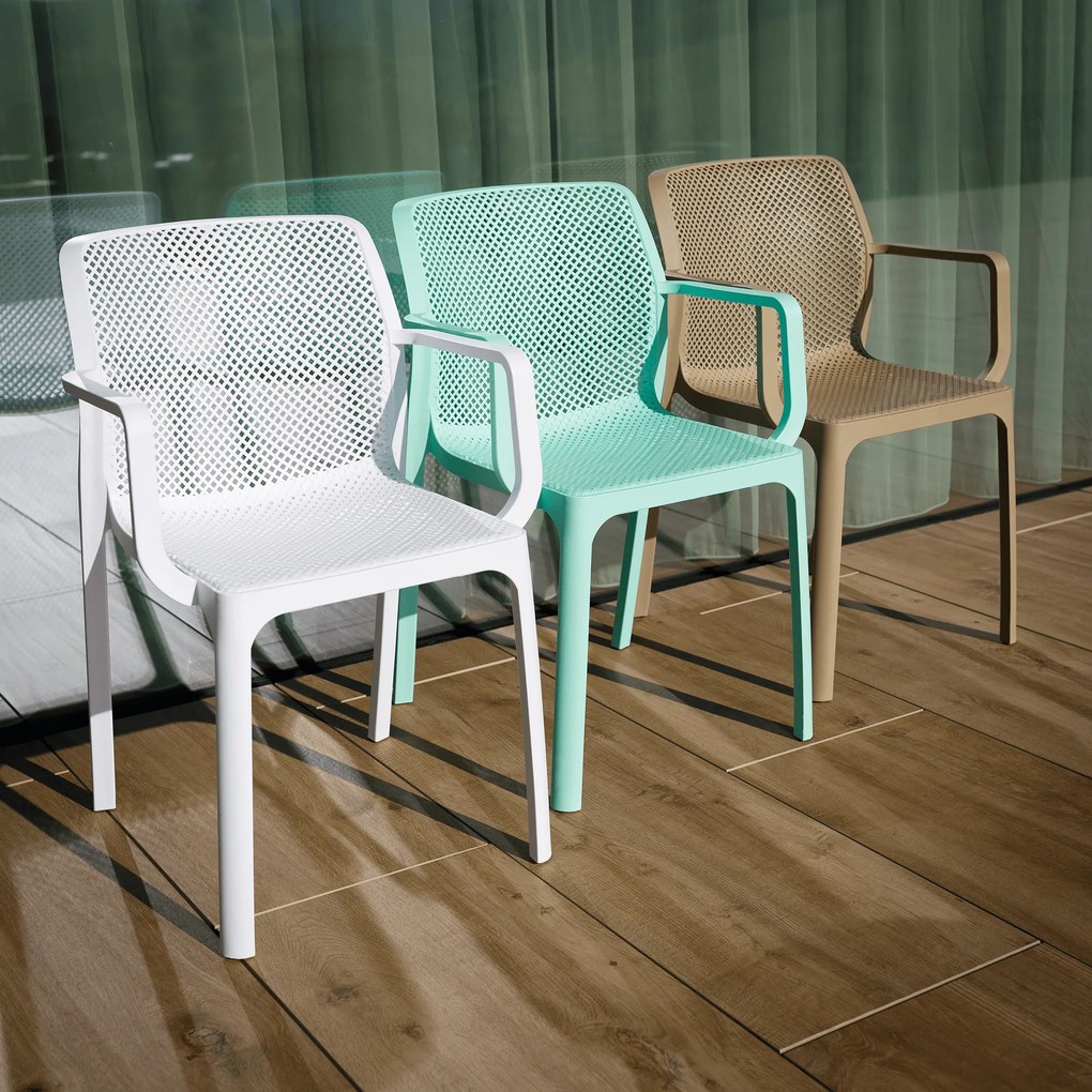 Scaun stivuibil, gri-maro / plastic, FRENIA