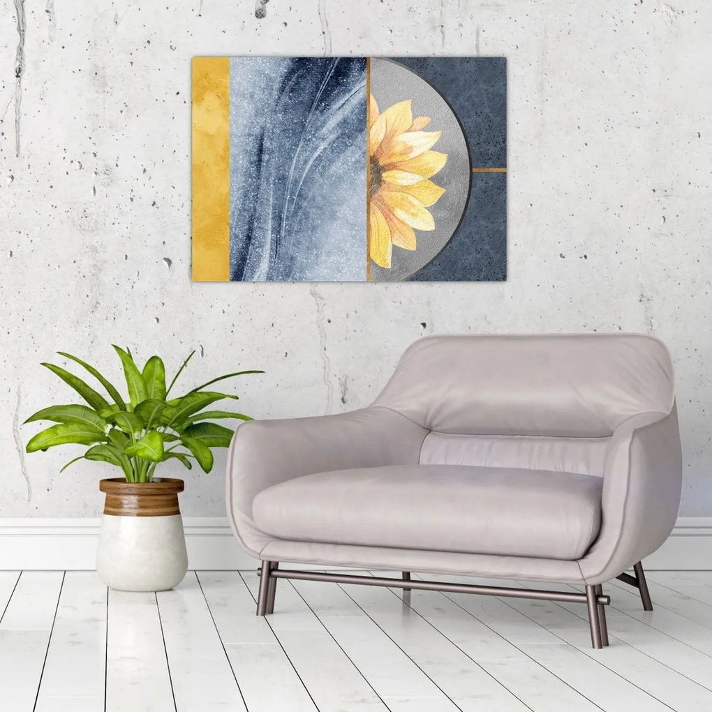 Tablou - Forme și flori (70x50 cm)