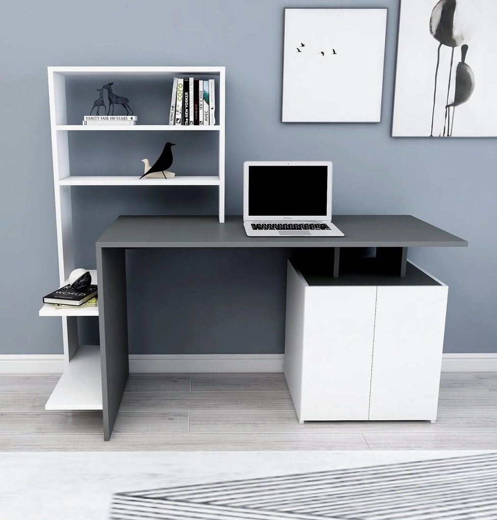 Masă PC Marge (Alb + Antracit). 1072347