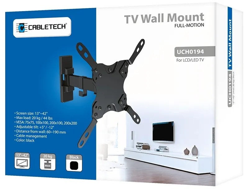 Suport Universal LED TV 13-42 inch, negru, ajustabil, Rebel