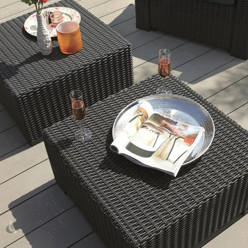 Masă de grădină Keter California 68 x 68 x 35 cm, grafit