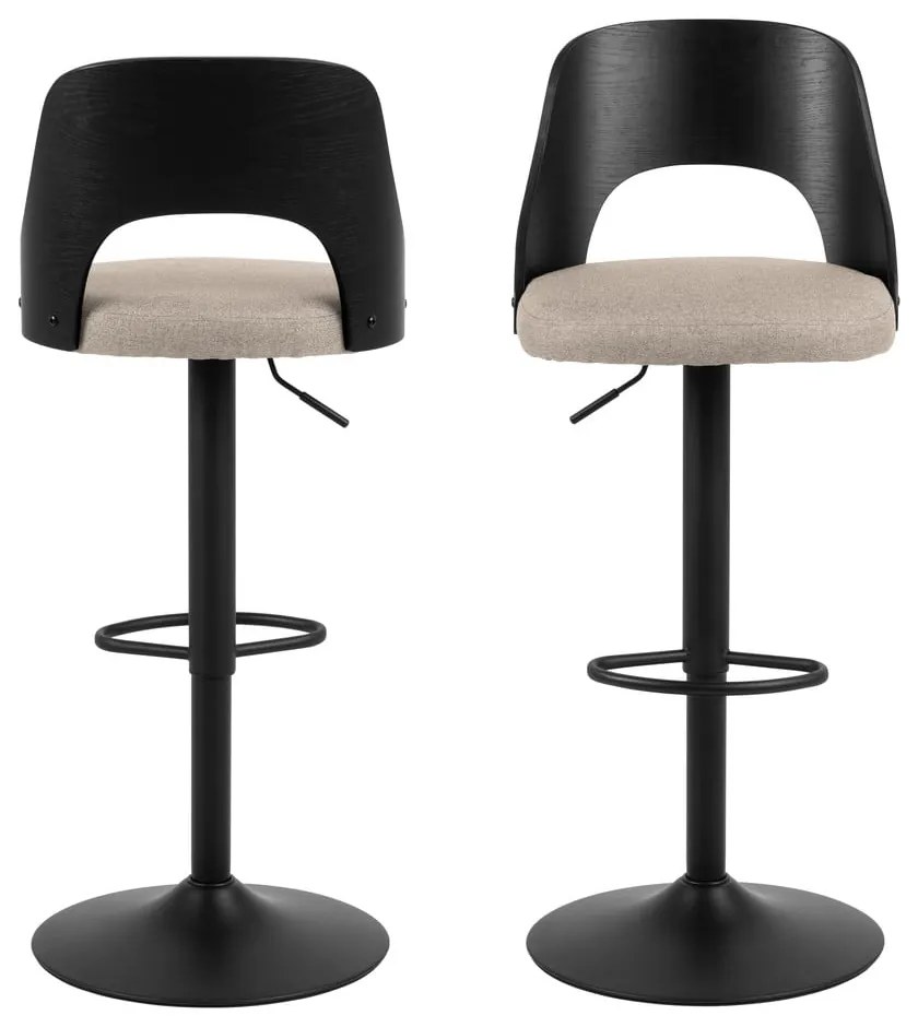 Scaune de bar bej rotative 2 buc. 113 cm Lucy – Actona