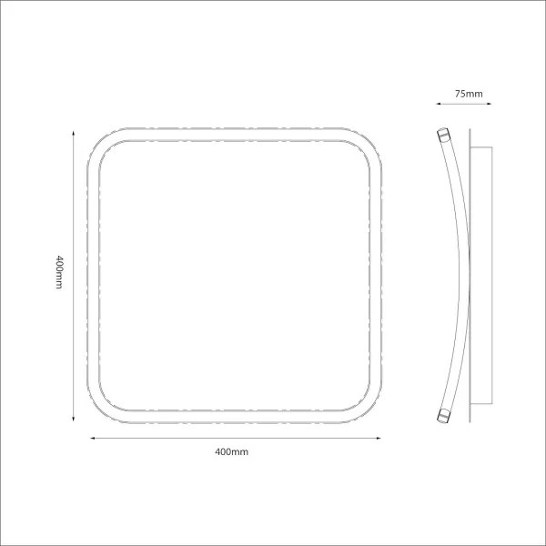 Plafonieră LED CALI 30W/230V 40x40 cm neagră