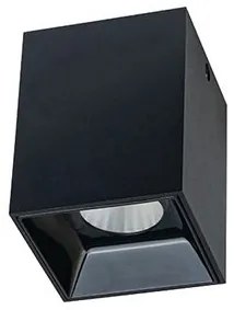 Spot LED aplicat design modern Lidu negru 7,5x7,5cm