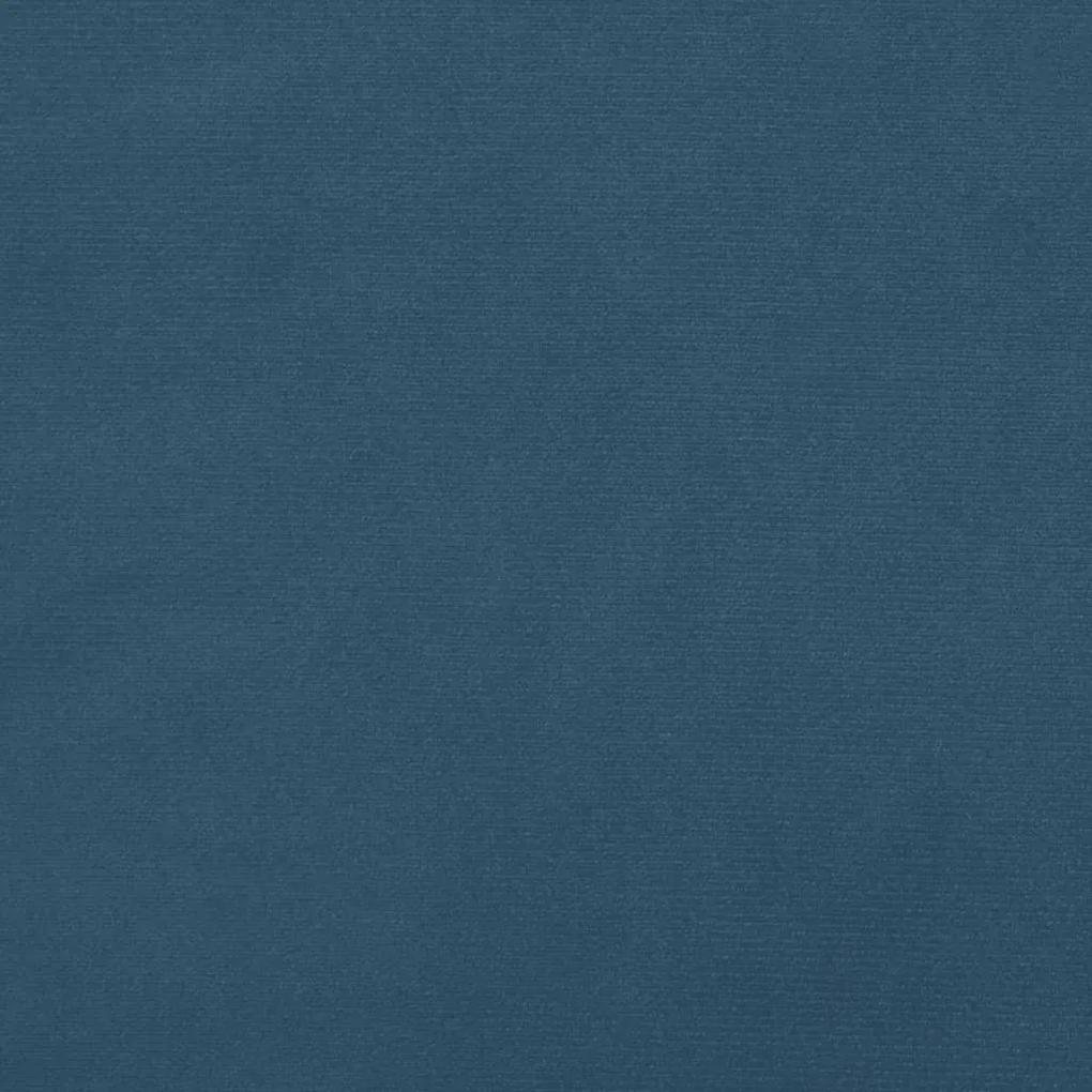 Cadru de pat box spring, albastru inchis, 90x200 cm, catifea Albastru inchis, 25 cm, 90 x 200 cm