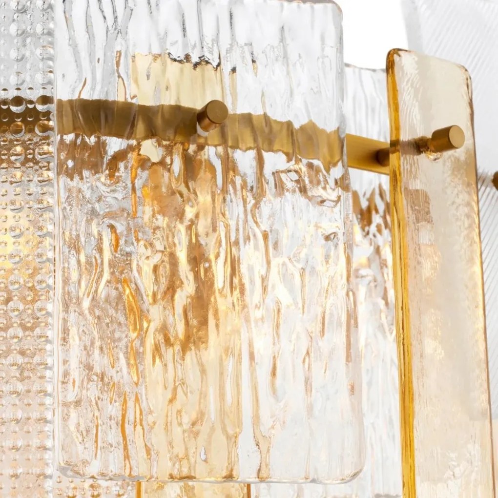 Candelabru design LUX, Sticla Texturata, Cassiano