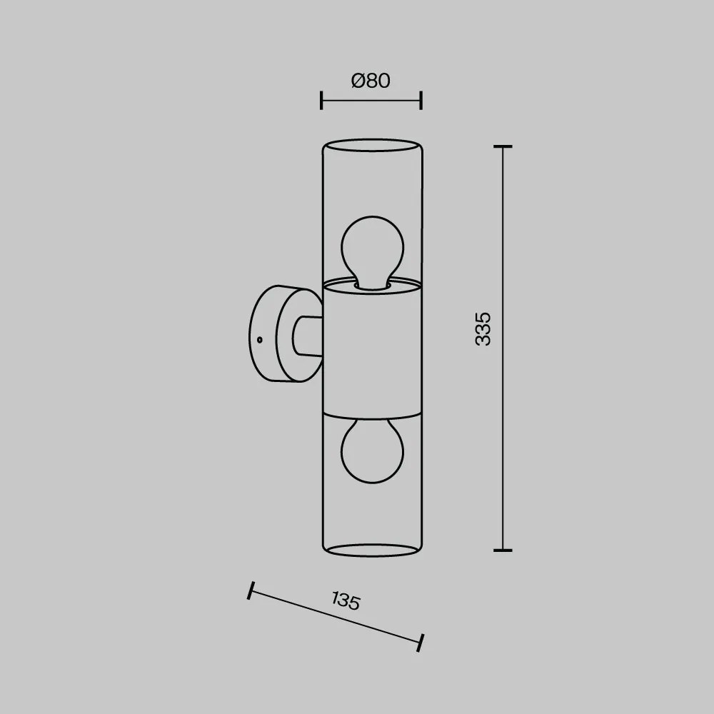 Aplica de perete iluminat exterior IP54 Amas 2L