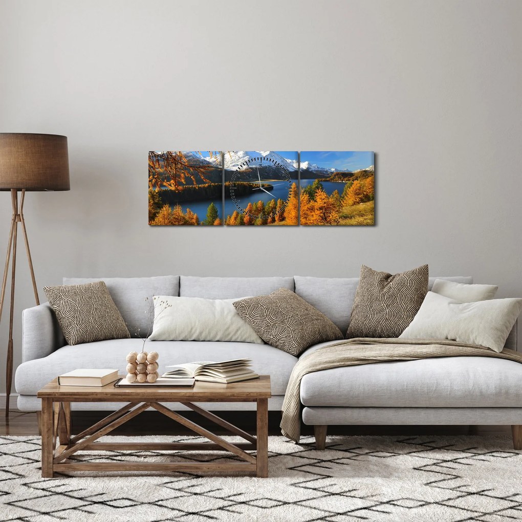 Tablou - Toamna în Alpi (cu ceas) (90x30 cm)